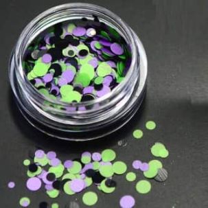 confetti vert violet noir