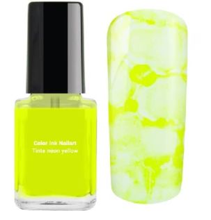 encre jaune fluo pour ongles