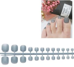 faux ongles gris pieds