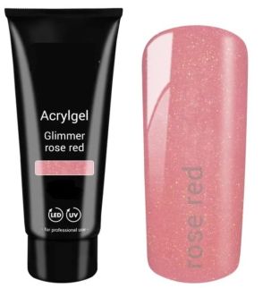 Poly acrylgel Glimmer rose red