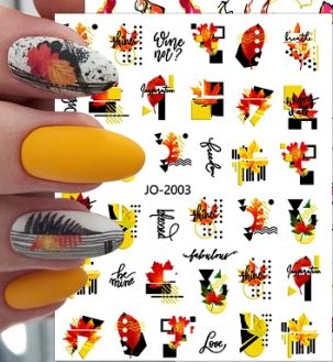 sticker pour les ongles automne