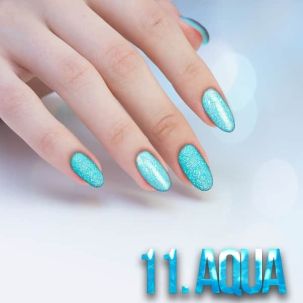 Nail art Aqua Effet quartz