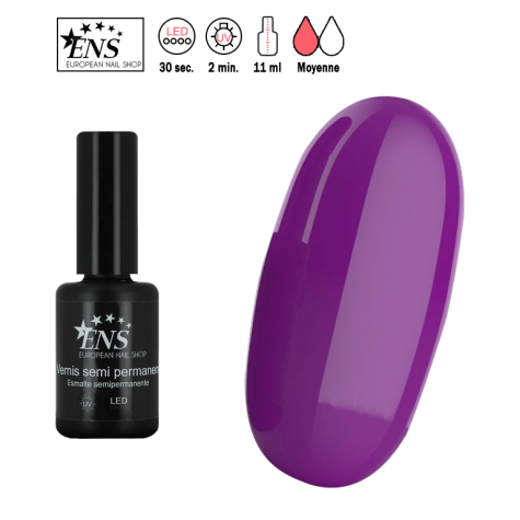 Vernis semi-permanent pink purple EUROPEAN 11 ml UV et LED