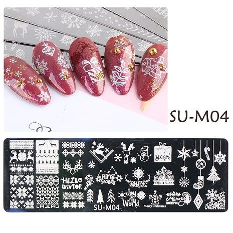 tout pour les ongles  Stamping nail art noel facile