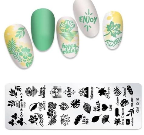 Plaque Stamping nail ar