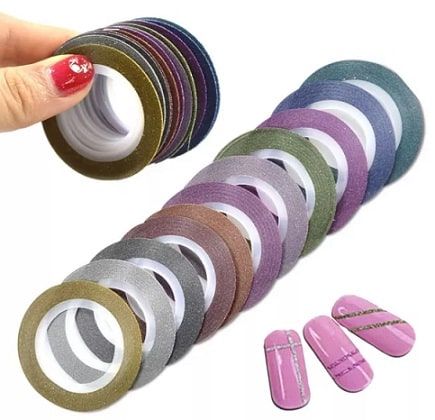 Lot de 12 stripping tapes diamant