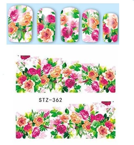 water decal fleurettes