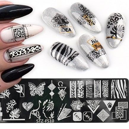 plaque nail art stamping