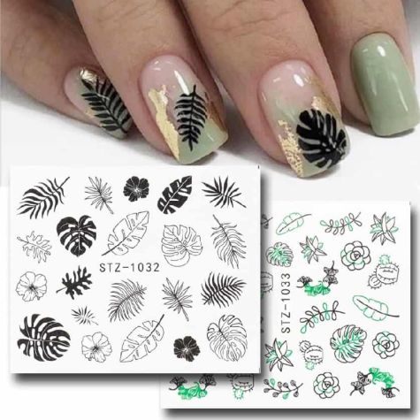 Nail patch nail art champs de fleurs