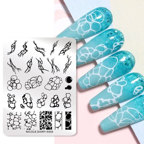 Plaque stamping tampon pour les ongles 